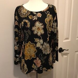 Floral Long Sleeve Knit Top